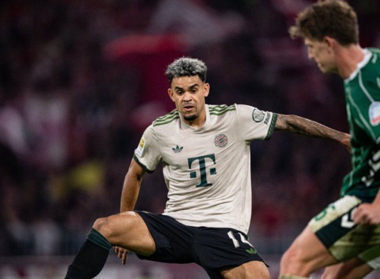 Gol y asistencia de Luis Díaz en goleada de Bayern Múnich